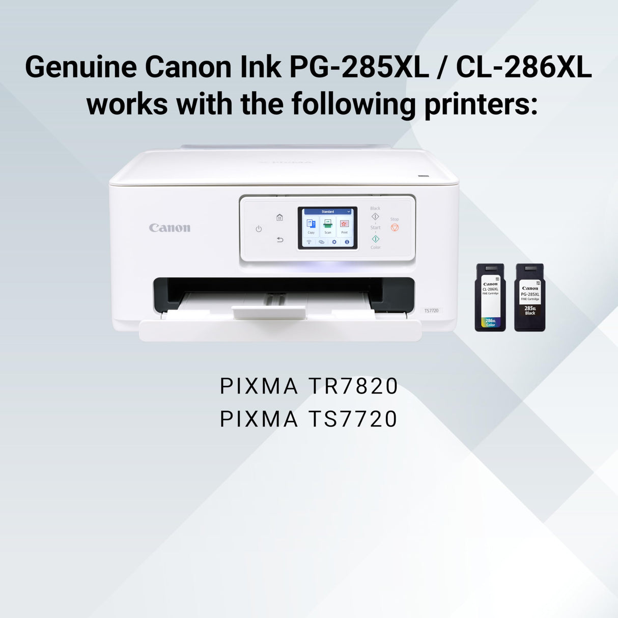 Canon PG-285 XL / CL-286 XL Genuine Ink Value Pack (2 Cartridges), Compatible with TR7820, TS7720/7722 Canon