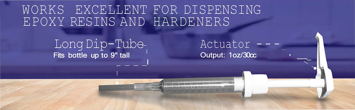 Epoxy Hand Pump – Dispenser Fits Most 1 Gallon Jugs and Containers. (Pack of 2) Fiberglass Supply Depot Inc.