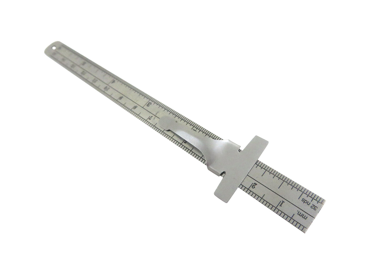 Taytools 6 Piece Measuring Set/Kit with 6" Spring Dividers, Inside & Outside Calipers, Depth Gauge, Pocket Ruler, Vernier Caliper 113500 Taytools