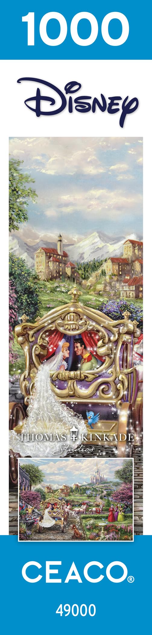 Ceaco - Thomas Kinkade - Disney - Cinderella - Happily Ever After - 1000 Piece Jigsaw Puzzle Ceaco