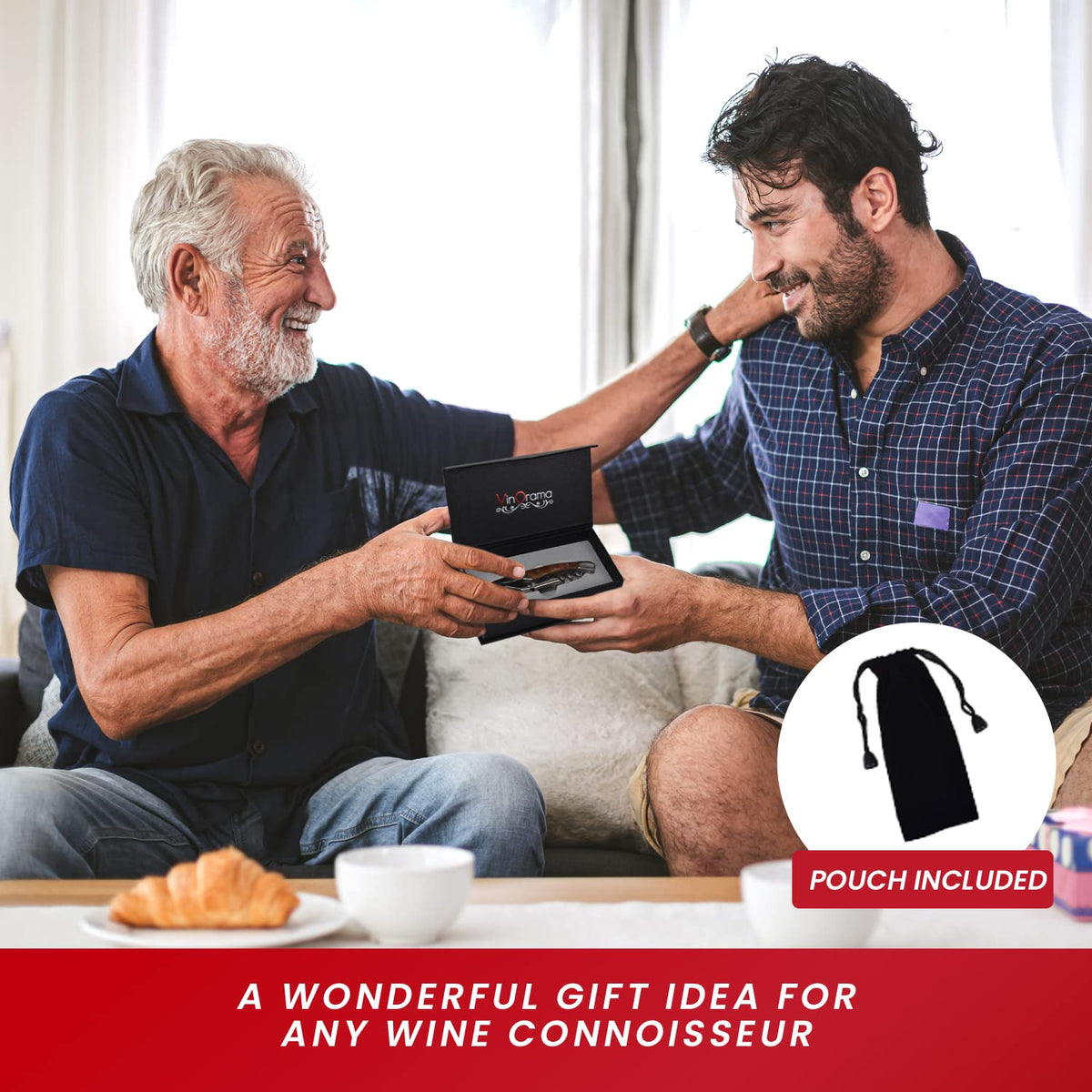 VinOrama Waiters Corkscrew Wine Opener Rosewood Handle 3-in-1 Beer Bottle Opener and Foil Cutter, The Best Choice of Professional Waiters and Bartenders Around the Globe VinOrama
