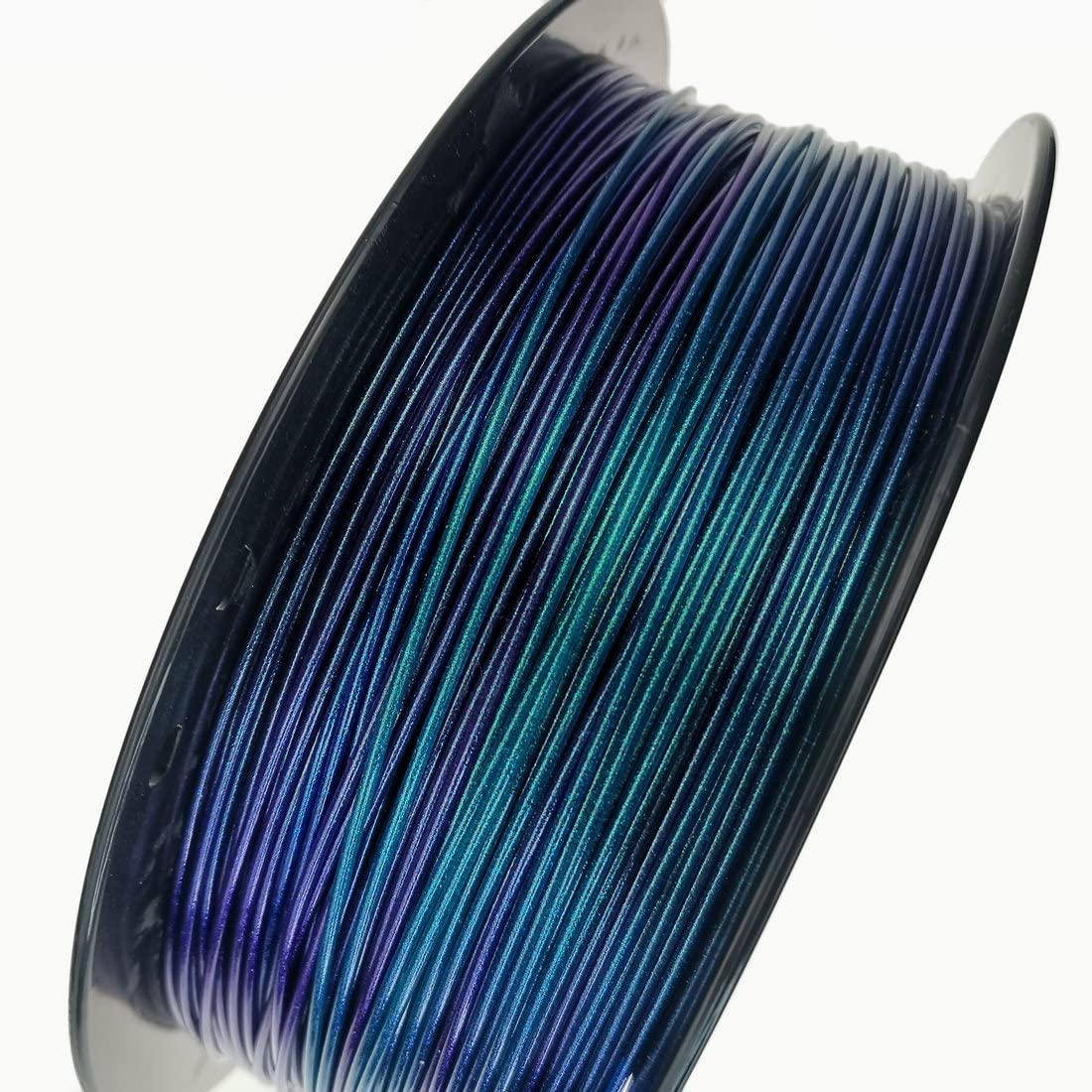 Stronghero3D PETG 3D Printer Filament 1.75mm,Multicolor,Chameleon,Color Change with Light and Angle,1kg(2.2lbs) Accuracy +/-0.05mm for ender3 Cr10 Stronghero3D