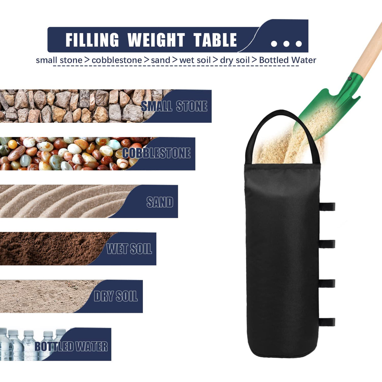 4 (Black) Cylindrical Sand Bags Weights for Canopy Weight Bag Outdoor Advertising Tent Sunshade Fixed Windproof sandbag Bag Weight Bags for Pop up Canopy Tent (Without Sand) IALNAI