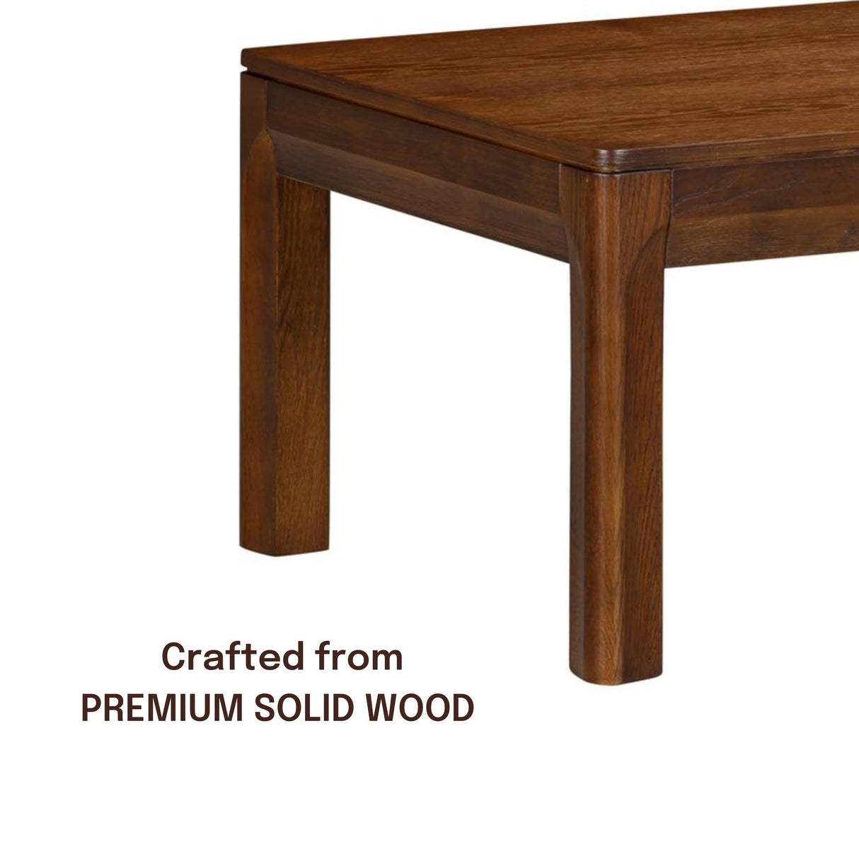 NTC Flow Modern Wooden Rectangle Coffee Table with Hidden Drawer – Waterproof & Heat Resistant, Dark Walnut NTC