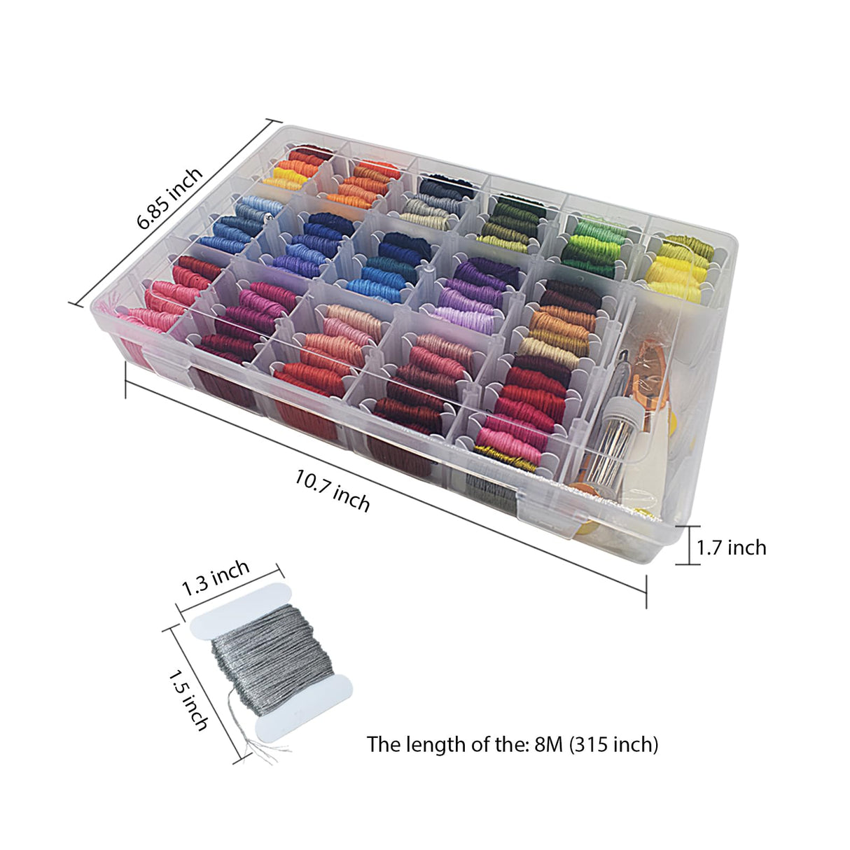 Embroidery Floss Thread Kit 100% Cotton Floss Bobbins and Cross Stitch Kit Bracelets Floss Crafts Floss (96 Color) Renashed