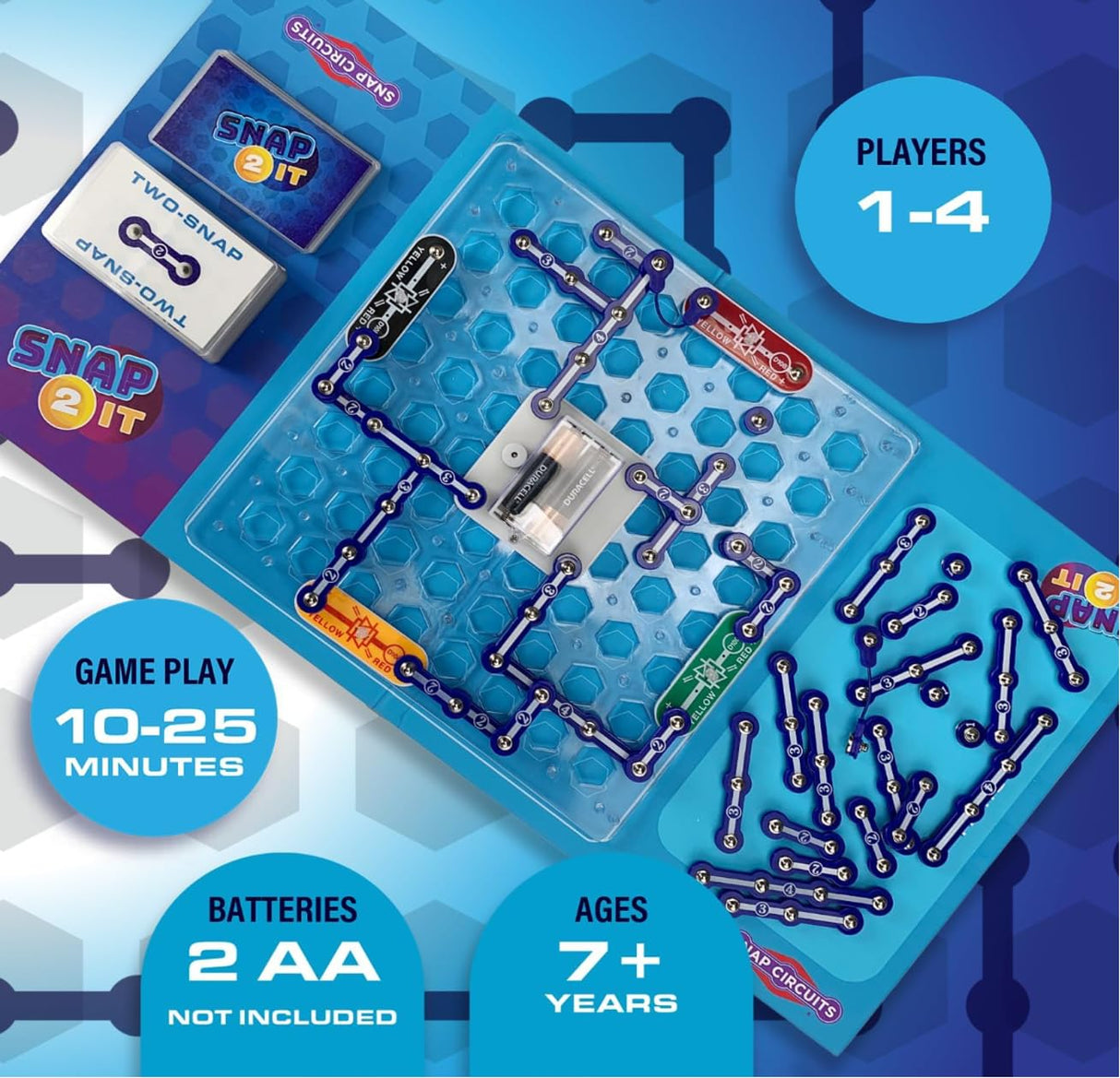 Snap Circuits SNAP 2 IT® Board Game – Family Game Night, Games, Kids Game, SNAP CIRCUITS® STEM Board Game, Game for Kids 7 and up. Snap Circuits