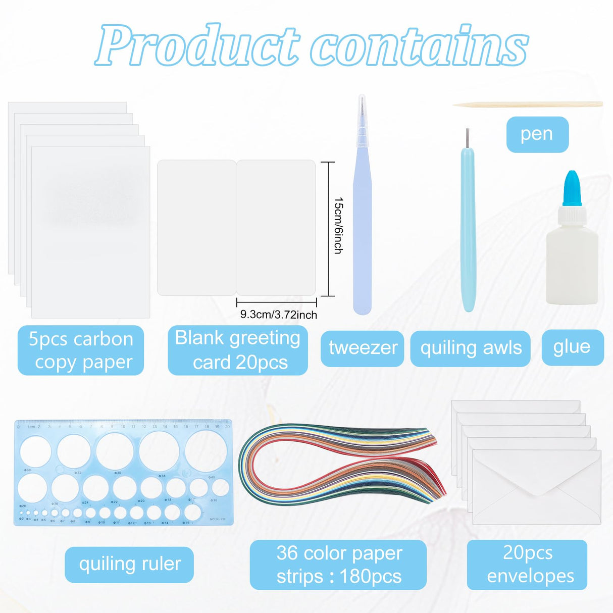 WEBEEDY Paper Quilling Kits DIY Quilling Card Making Kits Quilling Kits for Adults with 36 Colors Strips,Quilling Tools and Supplies,DIY Design Drawing Handcraft for Christmas Invitation Greeting Gift WEBEEDY