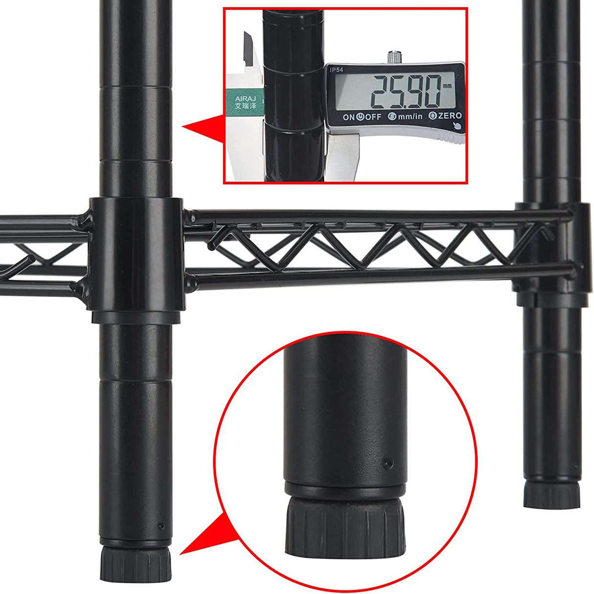 SINGAYE 5-Shelf Adjustable, Heavy Duty Storage Shelving Unit (350 lbs per Shelf), Steel Organizer Wire Rack Storage Shelf for Garage Office Pantry Ktichen, Black (36" W x 14" D x 72" H) SINGAYE