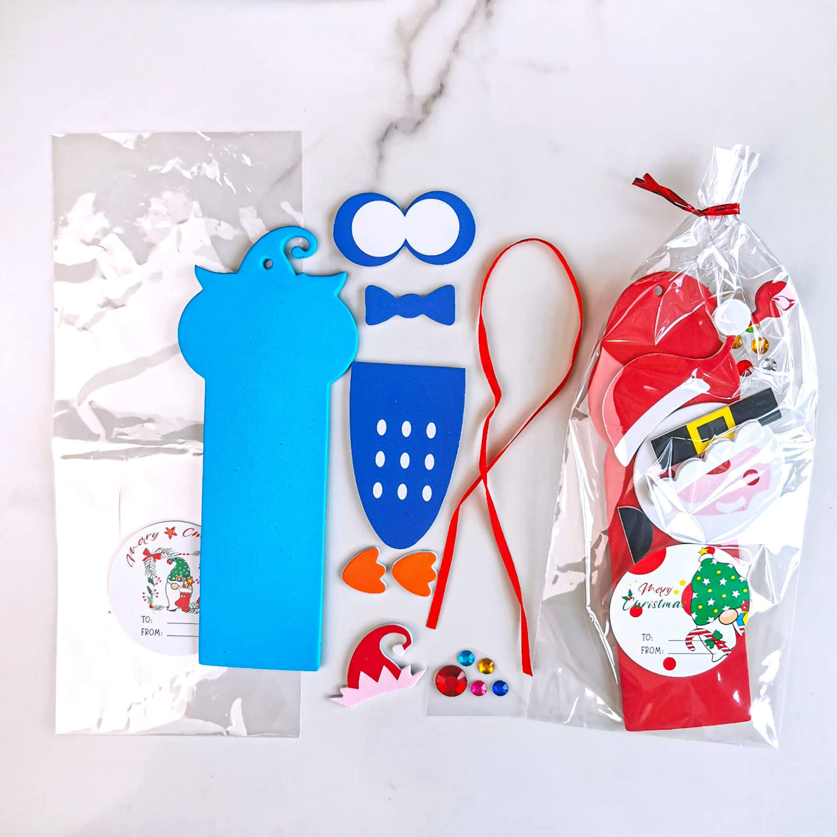 Winlyn 24 Sets Christmas Craft Kits Winter Crafts DIY Christmas Ornaments Art Sets Snowman Reindeer Pine Tree Owl Penguin Christmas Foam Stickers Arts and Crafts for Kids Holiday Classroom Activities Winlyn