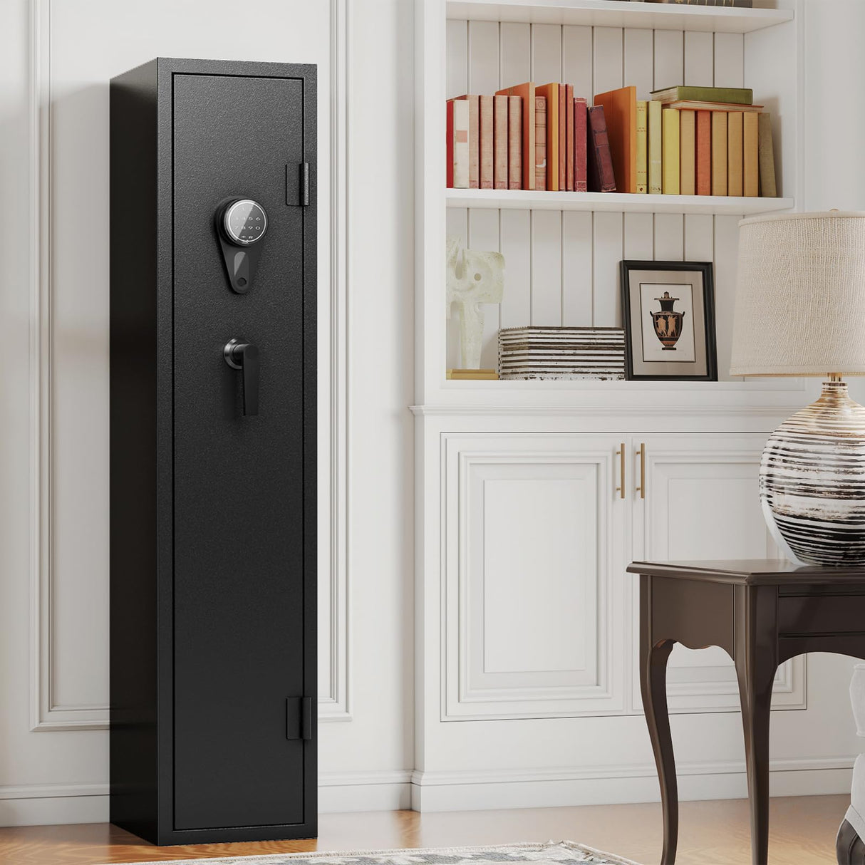 Karini 5 Rifle Gun Safes Gun Safe for Rifle and Pistols Quick Access Rifle Safe for Home Assembled Gun Cabinets for Rifles and Shotguns Long Gun Safe Clearance Gun Locker with Adjustable Shelf Karini