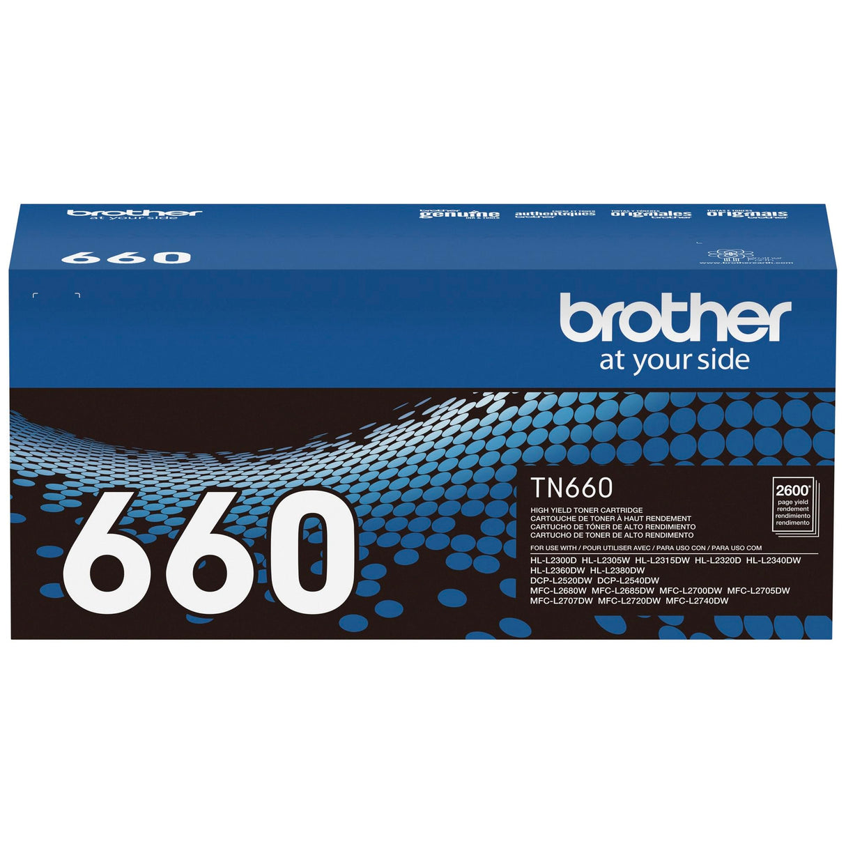 Brother Genuine High Yield Toner Cartridge, TN660, Replacement Black Toner, Page Yield Up to 2,600 Pages, Amazon Dash Replenishment Cartridge, Black, 1 pack Brother