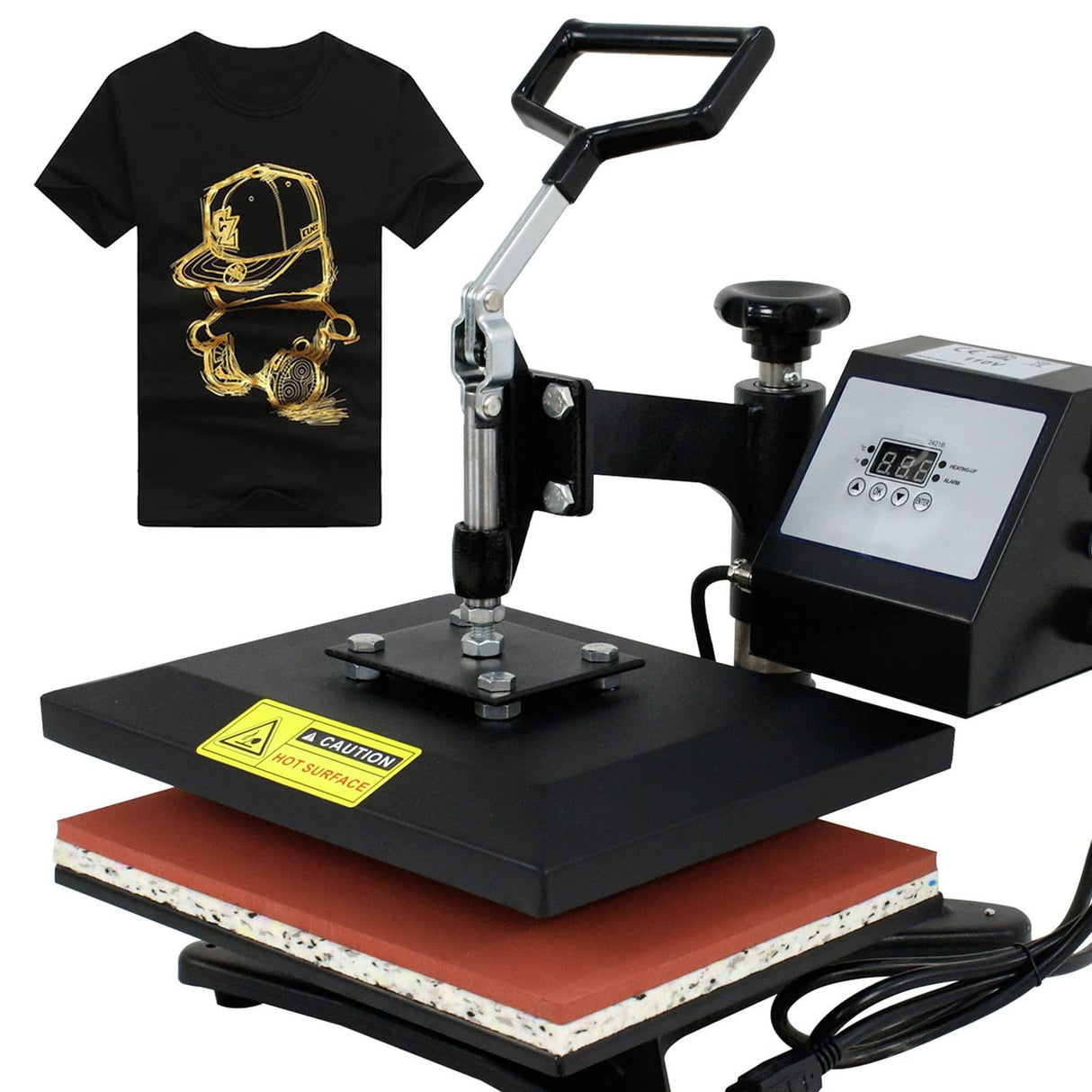 15 x15 Inch Silicone Heat Press Mat Pad, 5/16” Thickest Silicone Heat Mat for Heat Press Machine Flat Heat Transfer Press Replacement Pad (Red) LOEQIAN