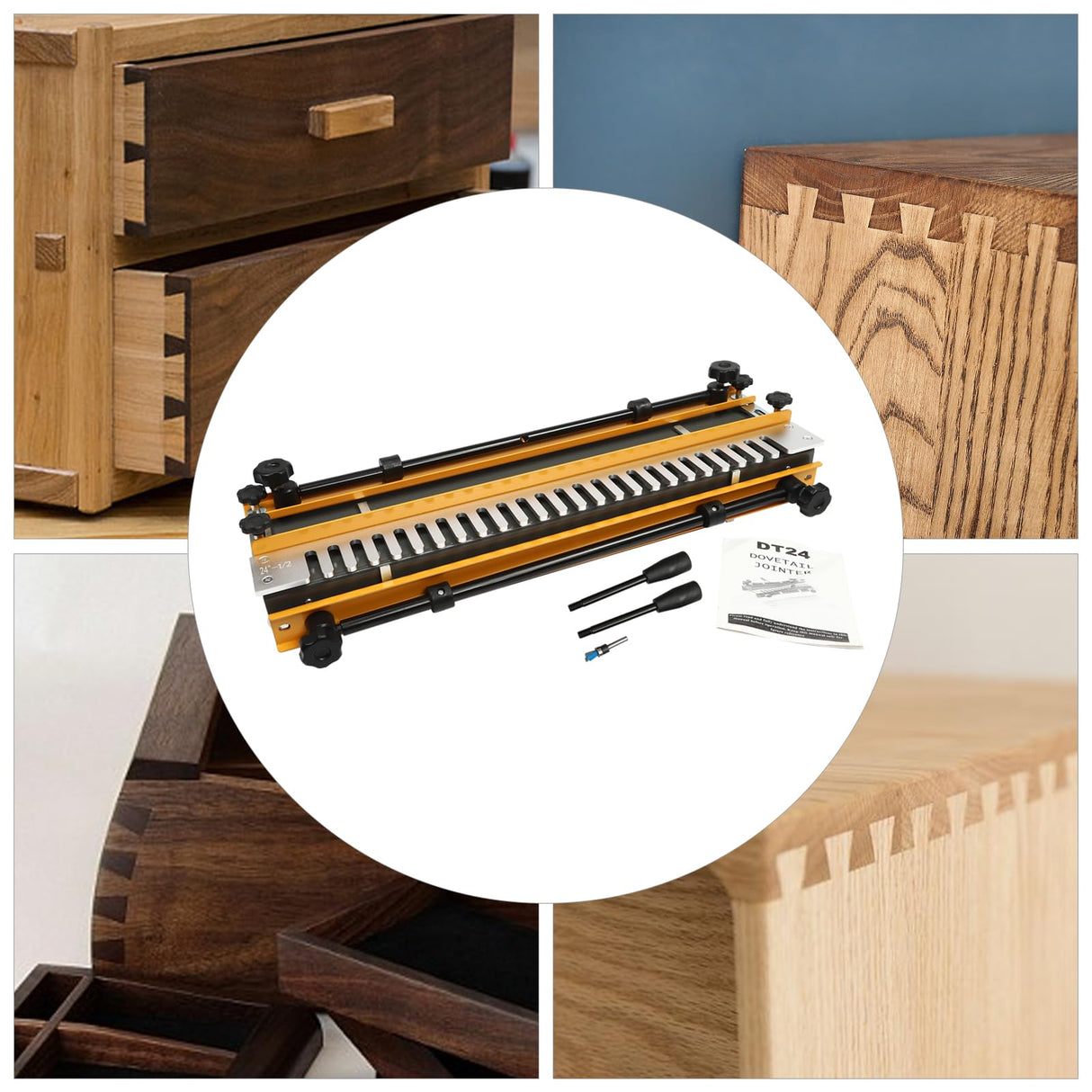 Knwigoe 24" Dovetail Jig Porter Cable Dovetail Jig Woodworking Dovetail Jig Dovetail Gripper Cable Machine Dovetail Alignment Dove Tail Router Jig Knwigoe