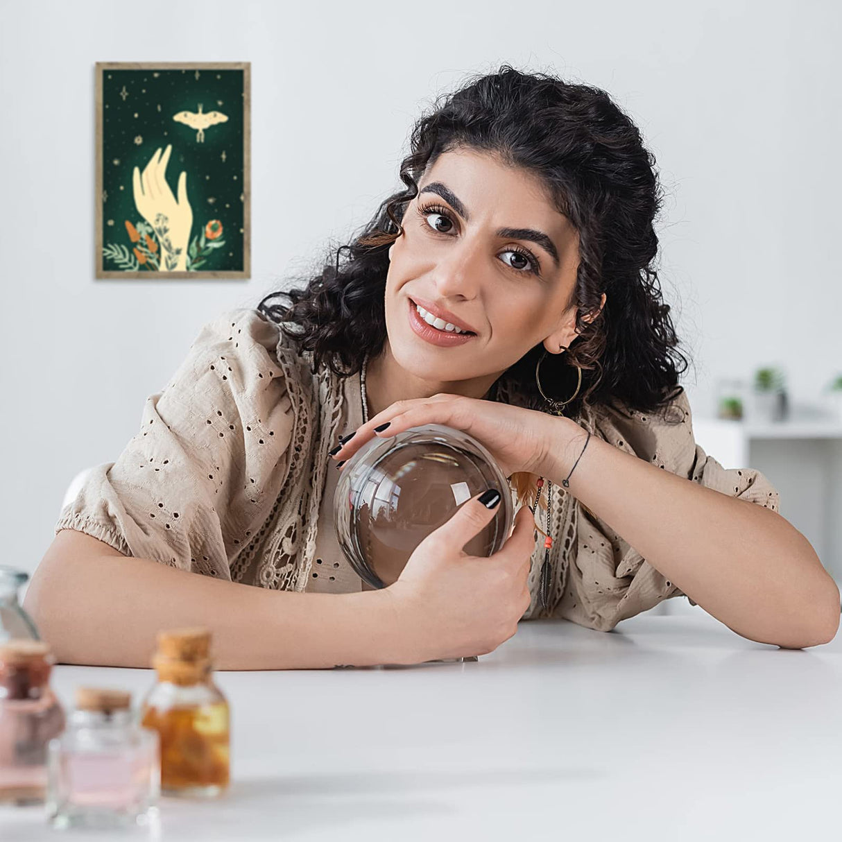 4 Sets Moth and Moon Diamond Painting Moon Moth DIY 5D Diamond Painting Kits Art with Accessories and Tools for Adults Beginners Craft Home Wall Decor, 4 Styles Fumete