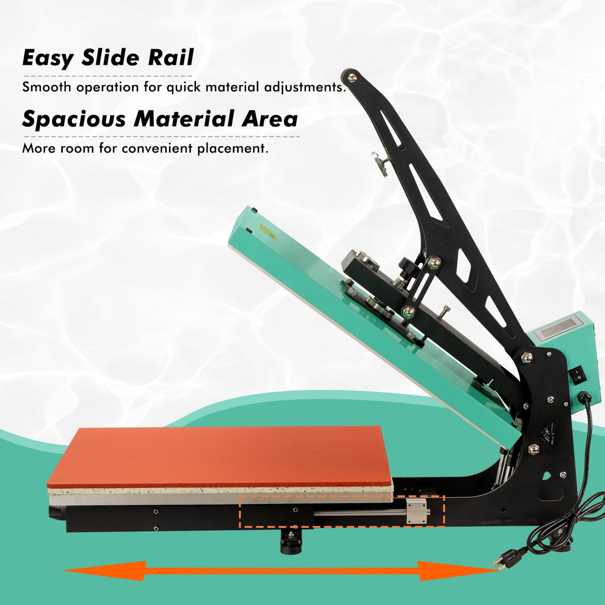 16x24 Heat Press Machine, Slide-Out Semi-Automatic T Shirt Press Machine, 110V Clamshell Heat Press, Sublimation Heat Transfer Printer for T-Shirts, Ceramics,Bags, Cushion CTOSPOATO