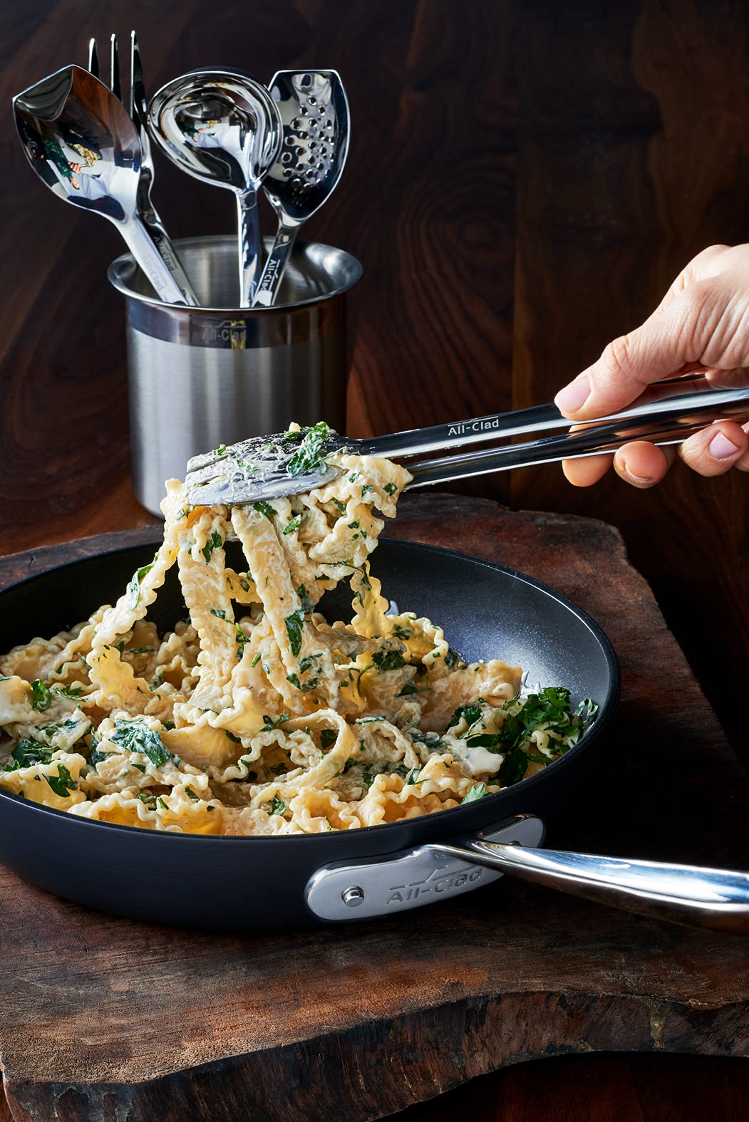 All-Clad Specialty Stainless Steel Kitchen Gadgets Serving Tongs Kitchen Tools, Kitchen Hacks Silver All-Clad