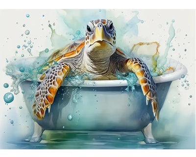 BOHADIY Sea Turtle Diamond Art Painting Kits for Adults, Full Drill Bath Turtle Diamond Dots Paintings for Beginners, 5D Paint with Diamonds Pictures Gem Art Painting Kits DIY Crafts Kits 12x16inch