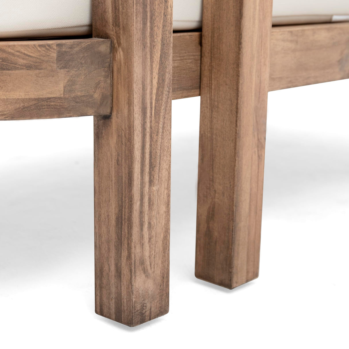 Merax 2-Piece Outdoor Acacia Wood Loveseat Sofa Couch with Coffee Table,Patio Furniture Conversation Set for Backyard Merax