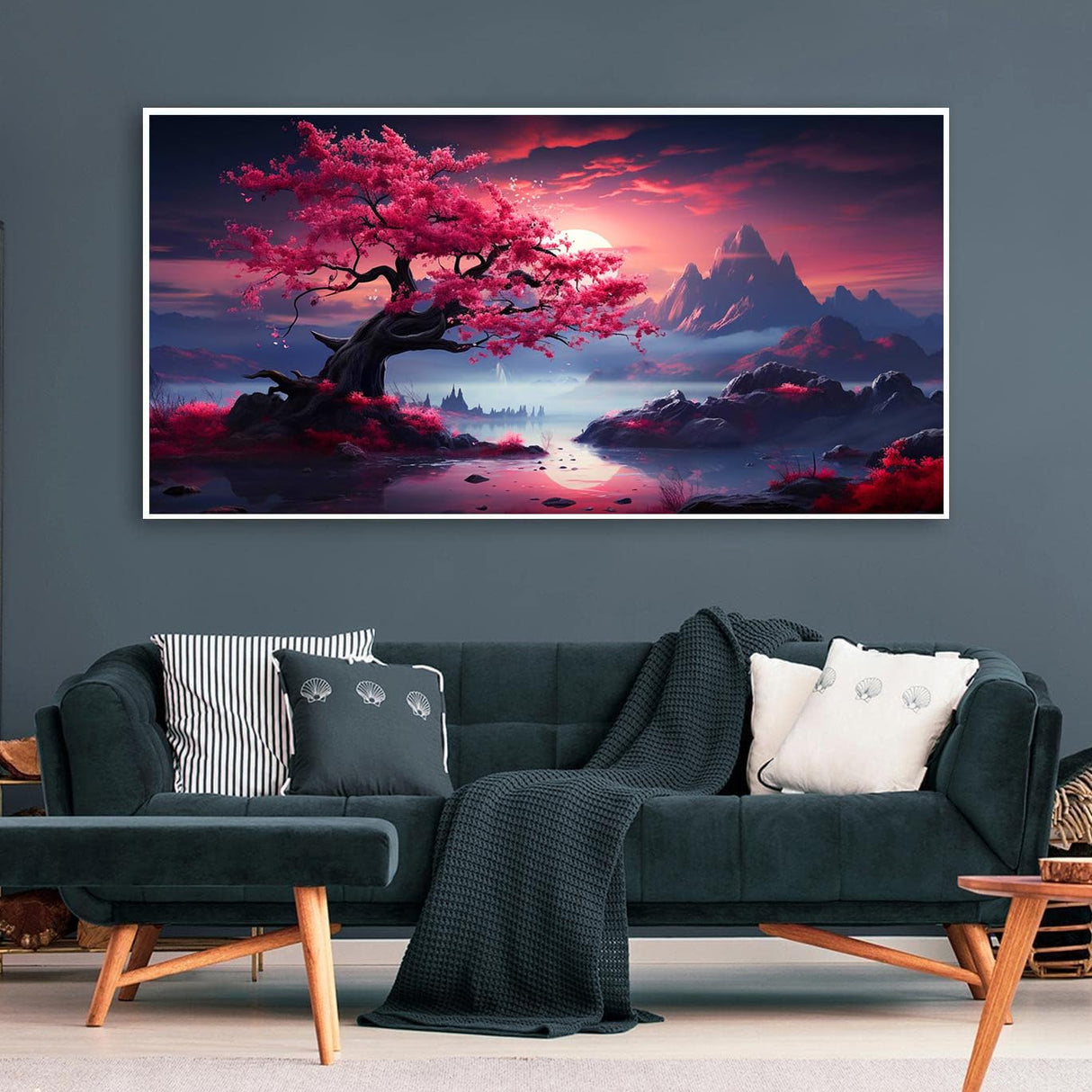 igoodom Large Diamond Painting, Landscape Large Diamond Art Kits for Adults, Full Drill Round Big Diamond Painting, DIY Gem Art and Crafts for Home Wall Decor Gift 27.5 X 15.7inch igoodom