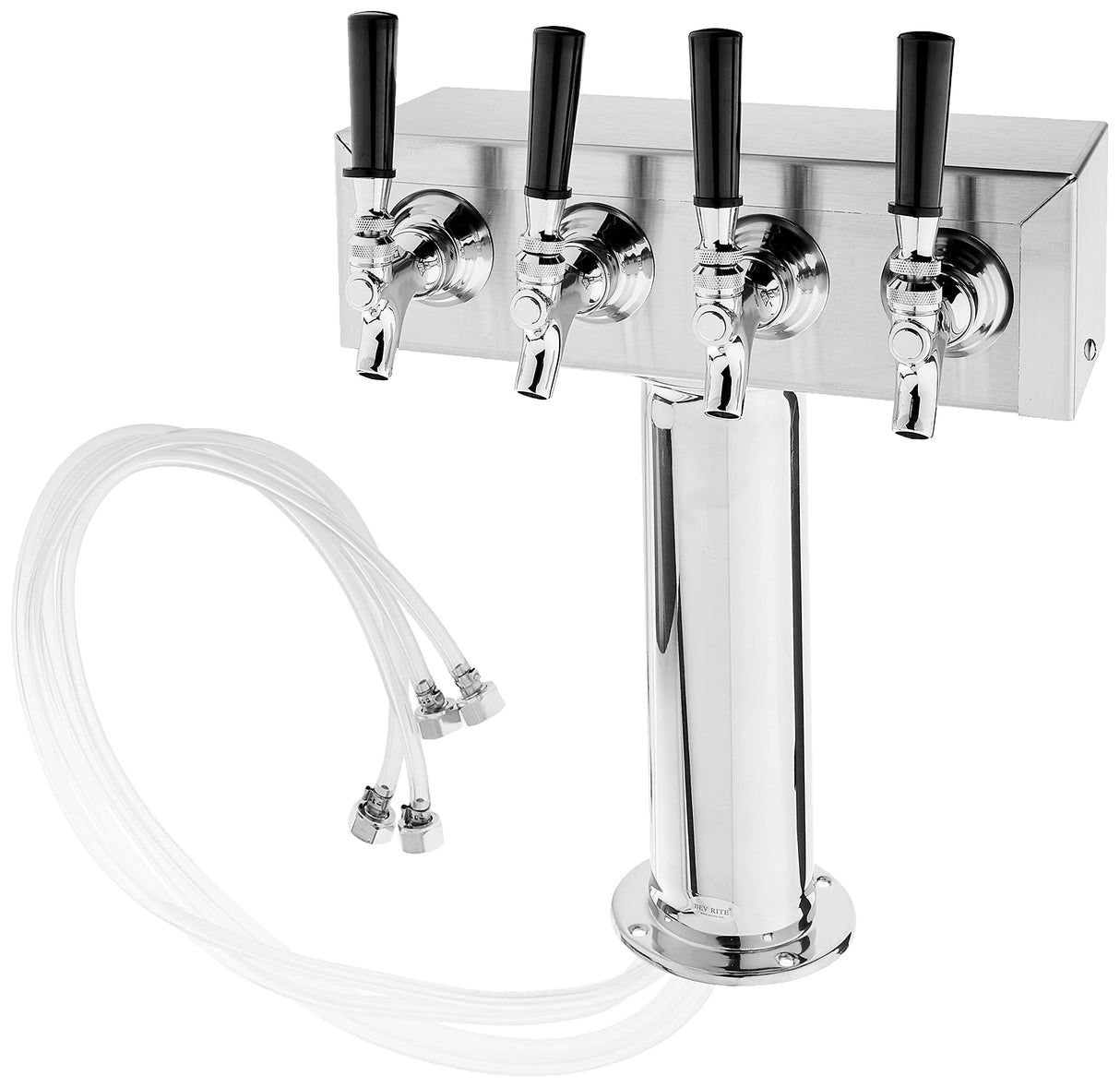 Bev Rite, Stainless Steel Product Draft Beer Kegerator T Tower, Body, 4 Faucets Bev Rite