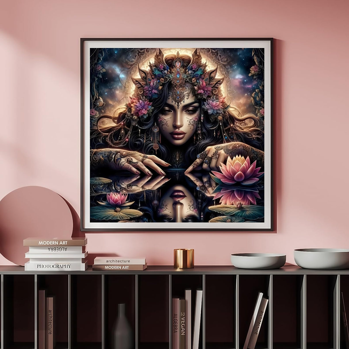 BYGFHLYW 5D Fairy Diamond Painting Kits for Adults,Flower Diamond Art Kits for Adults Beginner, DIY Full Drill Diamond Dot Gem Painting for Home Wall Decor 13.78x13.78inch BYGFHLYW