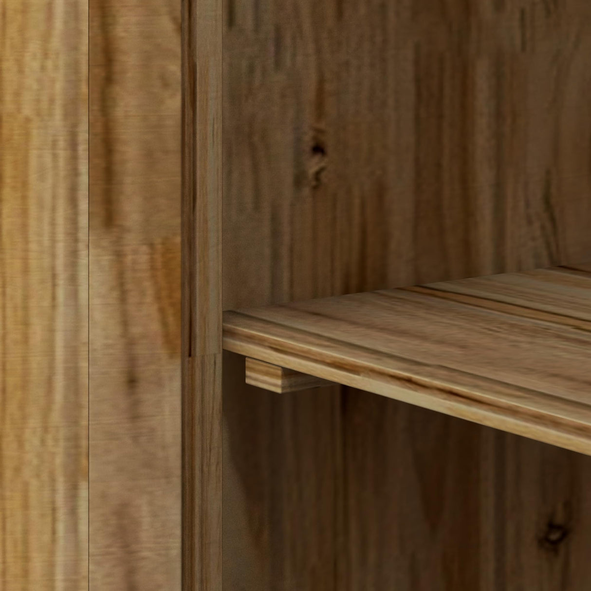 Outsunny Wooden Garden Shed, Outdoor Storage Cabinet with Waterproof Galvanized Metal Roof, Narrow Tool Shed with 3 Shelves and Lockable Door, Natural Outsunny