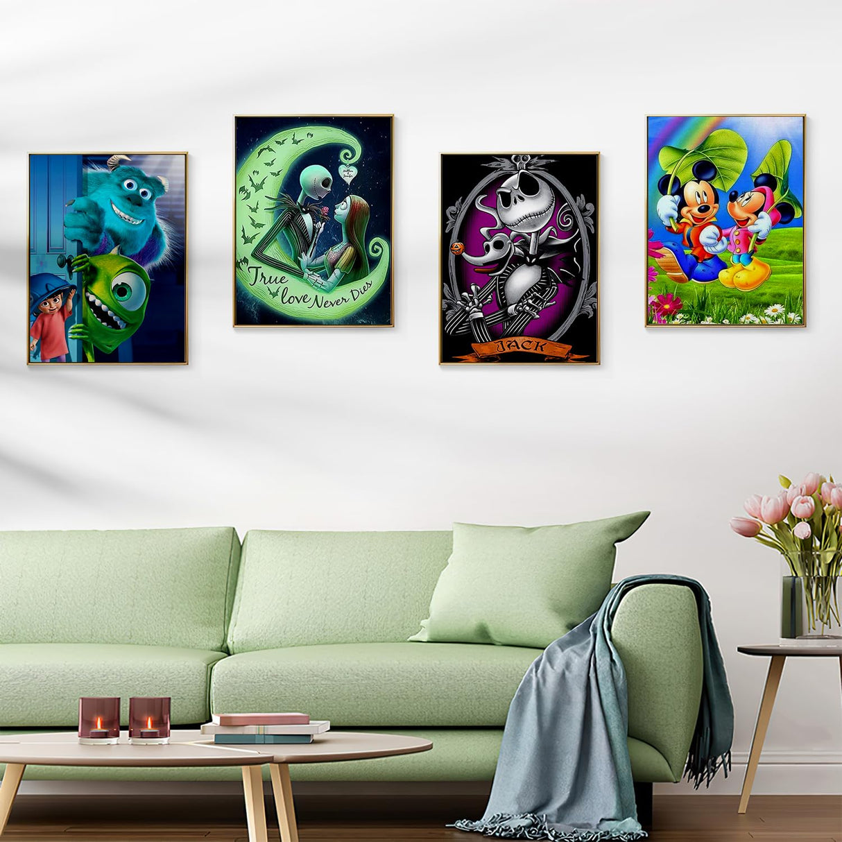 12 Pack Diamond Art Kits for Adults,5D Diamond Painting Kits for Adults,Cartoon and Animation Series Paint with Numbers Diamonds for Home Wall Decor Festival Gift 12x16 Inch FFPTBNYX