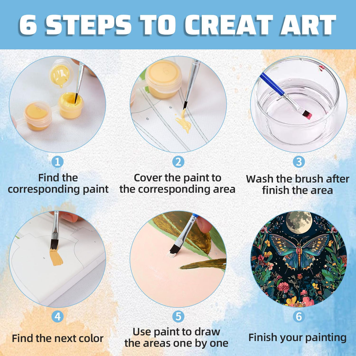 Aestalrcus Butterfly Paint by Numbers Kit for Adults, Butterfly Paint by Numbers, Adult Paint by Number Flowers Gifts and Home Decor 16 x20 Inch Aestalrcus