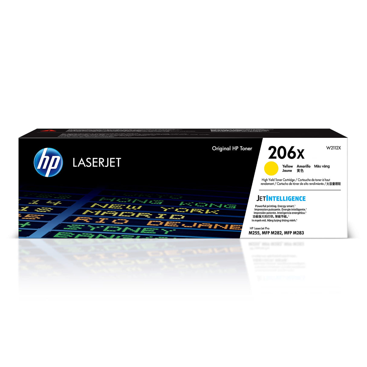 HP 206X Yellow High-yield Toner Cartridge | Works with HP Color LaserJet Pro M255, HP Color LaserJet Pro MFP M282, M283 Series | W2112X HP