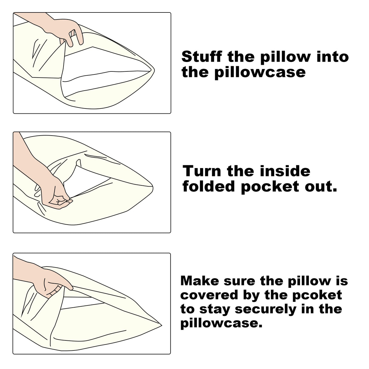 BEDSUM Microfiber Standard Pillowcases Set of 2, Soft Wrinkle Resistant and Easy Care Pillow Cases with Envelope Closure for Kids, 20x26 inches, White BEDSUM