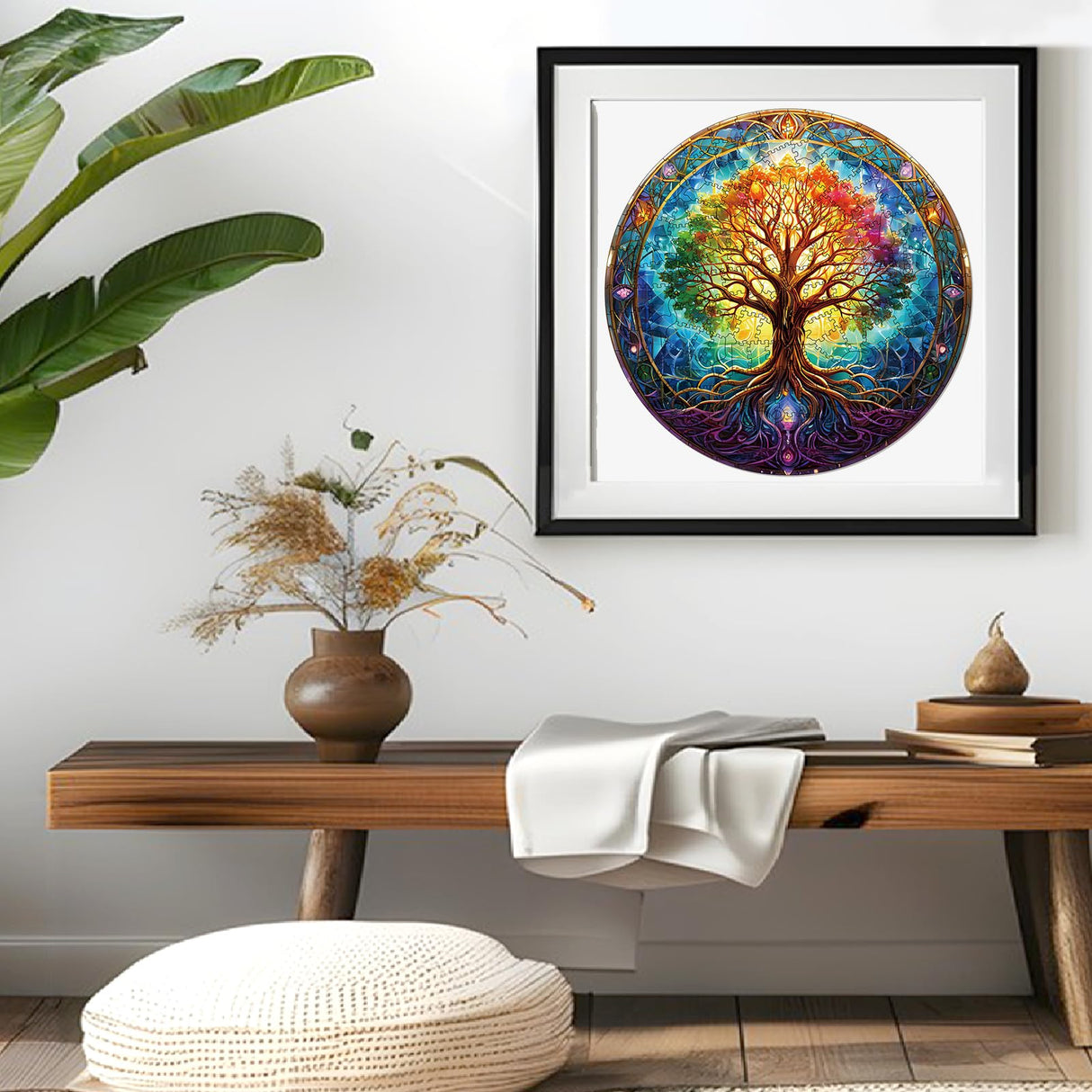 Wooden Puzzles for Adults, 200 Pieces Tree of Life Puzzle Uniquely Irregular Animal Shaped Wooden Jigsaw Puzzles, Creative Gift for Teenagers and Adults WHJSG