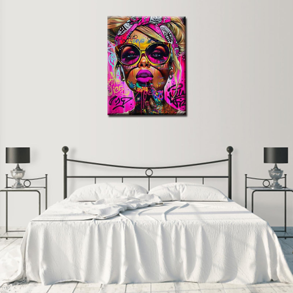 Graffitic Fashion Women Diamond Painting for Adult Sexy Candy Girl DIY 5D Full Drill Crystal Art 16x12 inch,Lady Wearing Sunglass HD Canvas Diamond Art Craft Home Decor Pop Art Gift(Frameless) Tucocoo