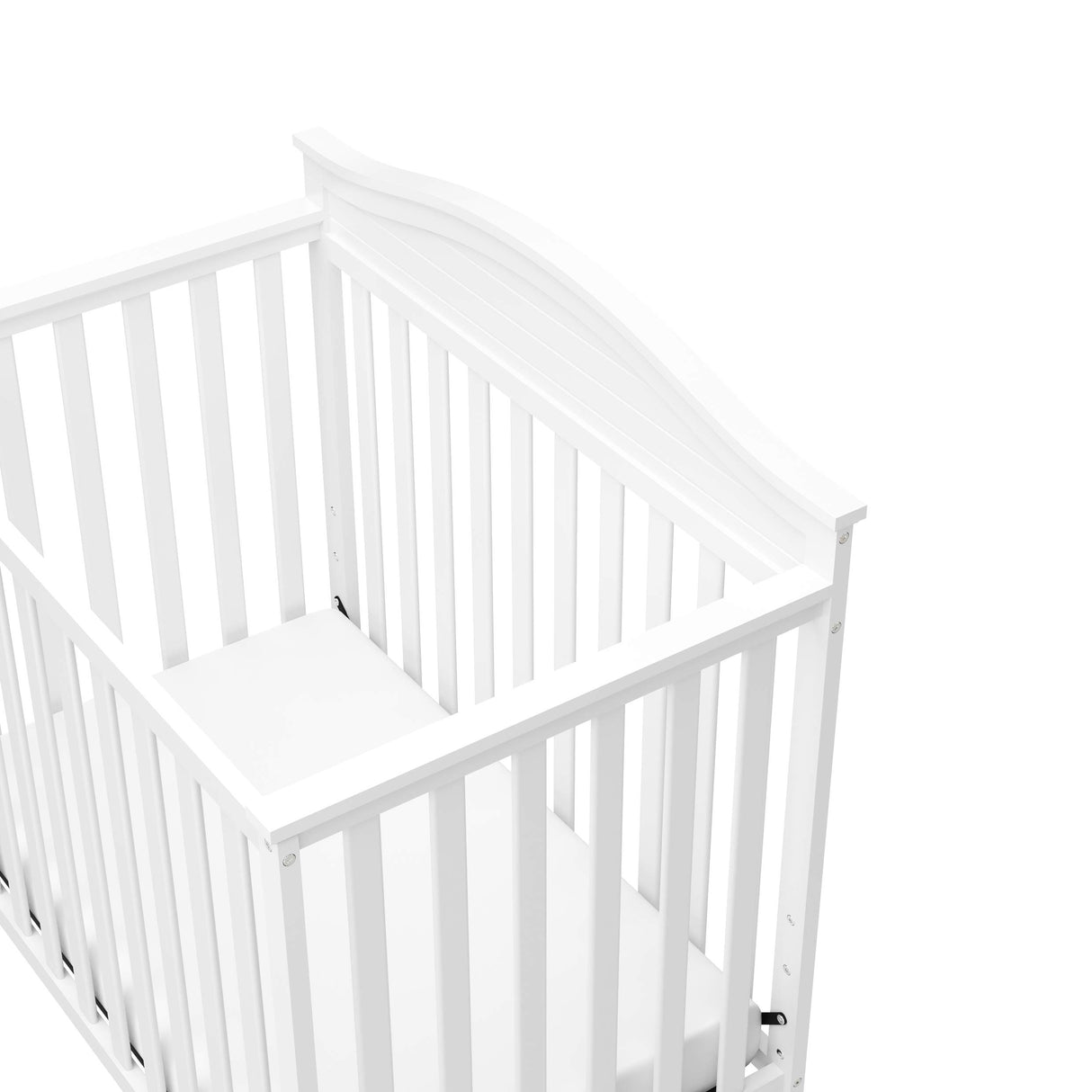 Graco Stella 4-in-1 Convertible Mini Crib with Bonus Mattress (White) – Includes Bonus 2.50 Inch Thick Mattress with Water-Resistant Cover, Converts to Twin Bed with Headboard and Footboard Graco