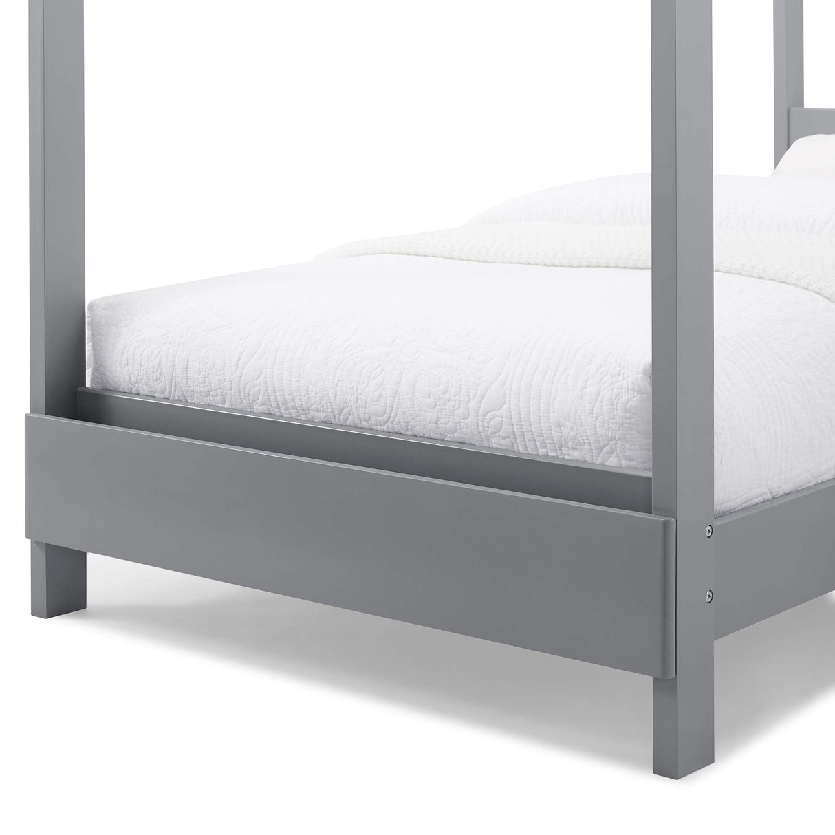 Delta Children Poppy House Wood Twin Bed, Platform Bed - No Box Spring Needed, Grey Delta Children