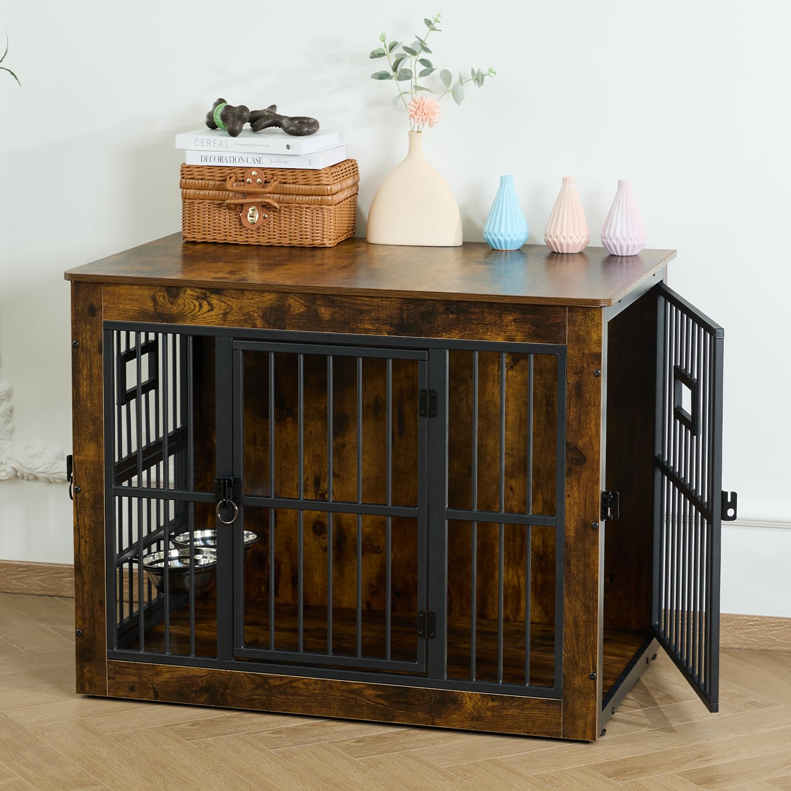 Wooden Dog Crate End Table For Small Dogs Gardner Pet Dog Crate Furniture –  Inch Rustic Brown Wooden Kennel End Table For Small Dogs Wooden Dog