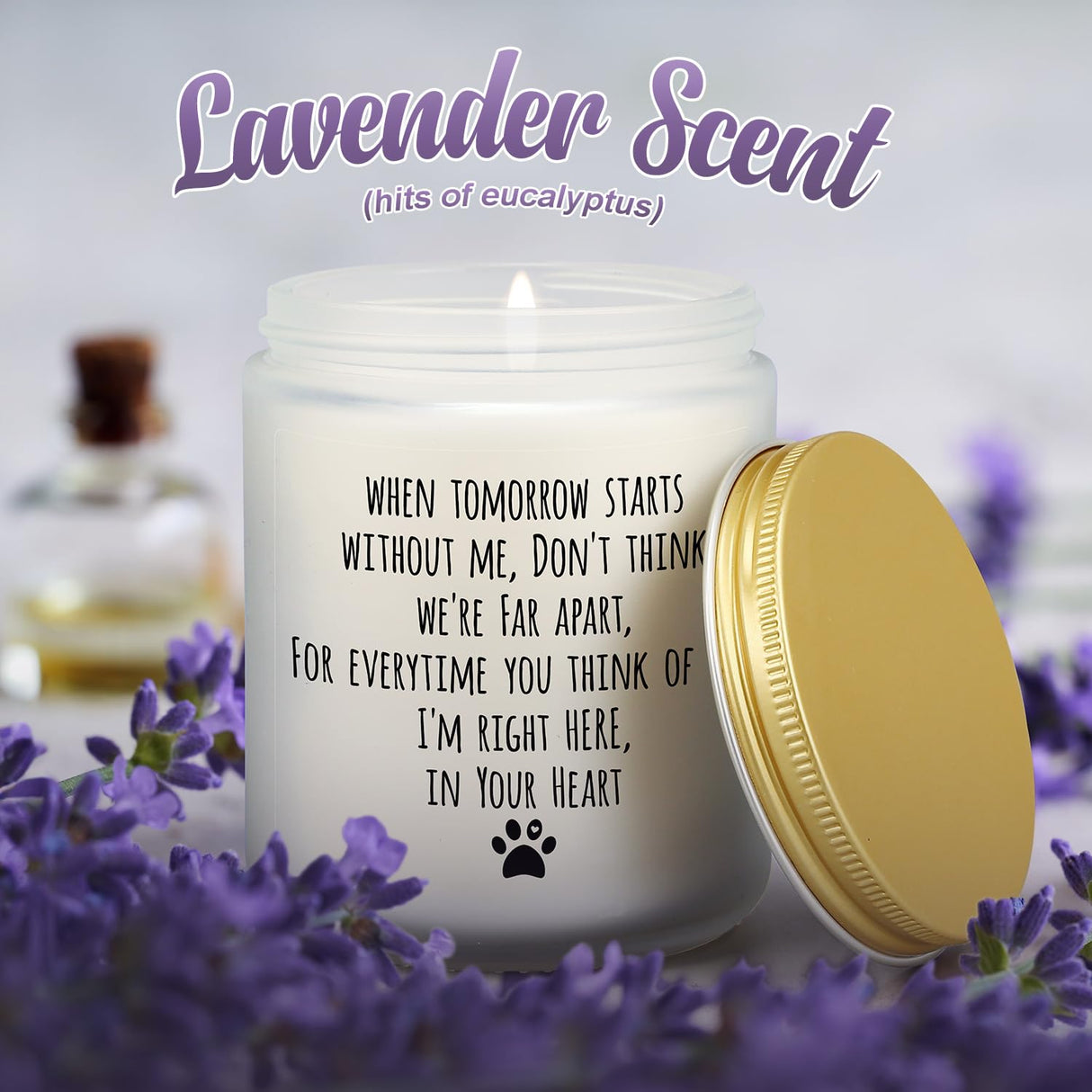 Dog Memorial Gifts for Loss of Dog, Pet Loss Gifts, Sympathy Candle for Cats Doggie Passing Away, Bereavement Remembrance Grief Condolence Present for Pet Lovers Friends Families in Memory of Doggie PARDIEUR
