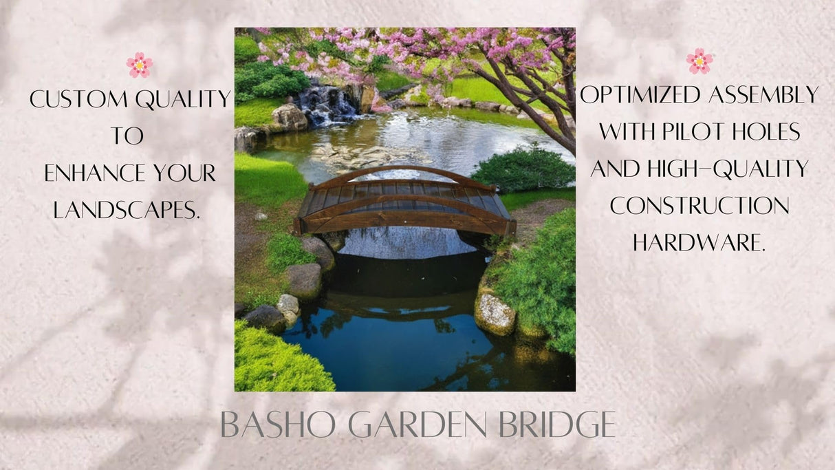 SamsGazebos Basho Garden Bridge 6 ft SamsGazebos