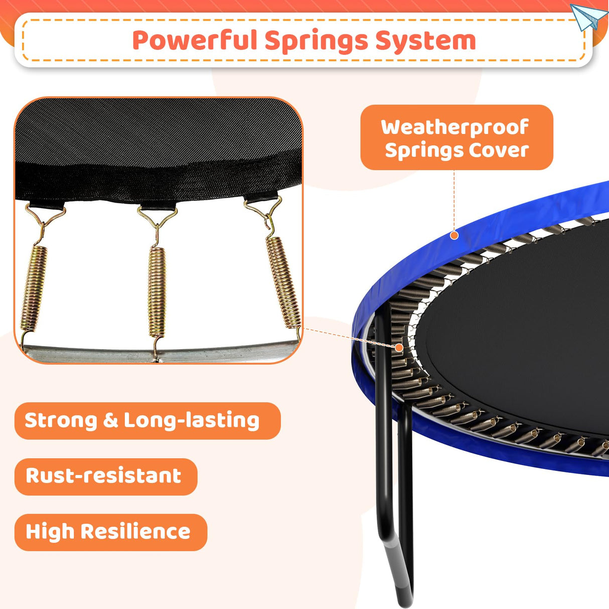 Zevemomo 12FT Trampoline Outdoor, 12 FT Backyard Trampoline for Kids & Adults, Kids Safety Net, Ladder, Curved Poles, ASTM Certified Zevemomo