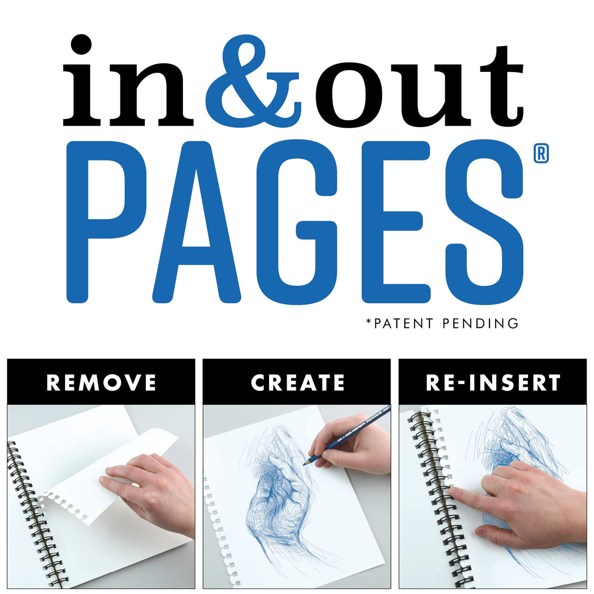 Grumbacher 5.5" x 8.5" Mixed Media Paper Pad with in & Out Pages, 98 lb. / 160 GSM, Side Wire Bound, 60 White Sheets/Pad, 1 Each Grumbacher