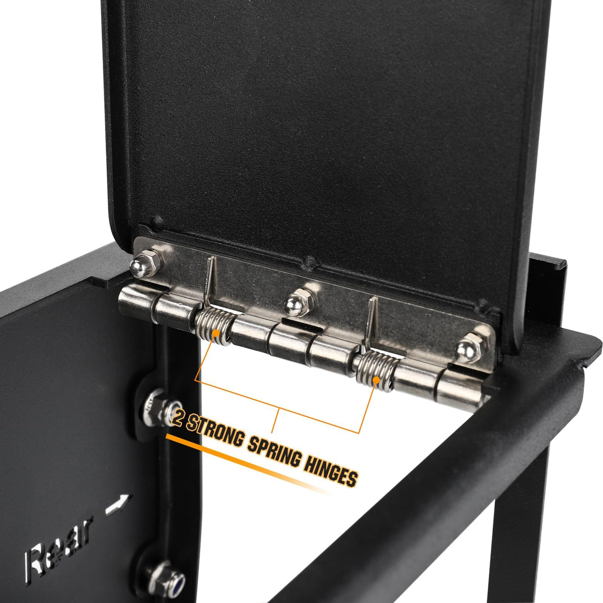 3mirrors Center Console Safe Gun Safe Box with Springs Hinge Compatible with 2021-2024 Ford F150, 2022-2023 F150 Lightning 3mirrors