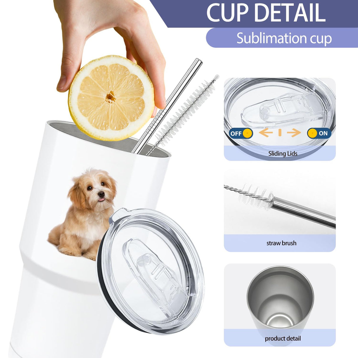 YOUKE OLA 8 Pack Sublimation Tumbler Blank White Bulk Stainless Steel Double Wall Vacuum Insulated Coffee Travel Tumbler Car Cups with Straws, 30oz YOUKE OLA