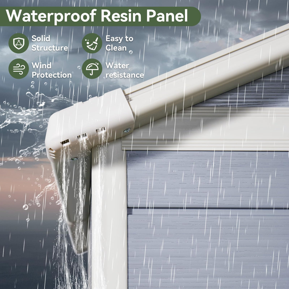 Aoxun 6X8 FT Resin Outdoor Storage Shed with Floor, Plastic Garden Shed with Lockable Door and Window, Tools House to Store Patio Furniture, Bike Accessories, Garbage Can and Lawn Mower - Grey Aoxun