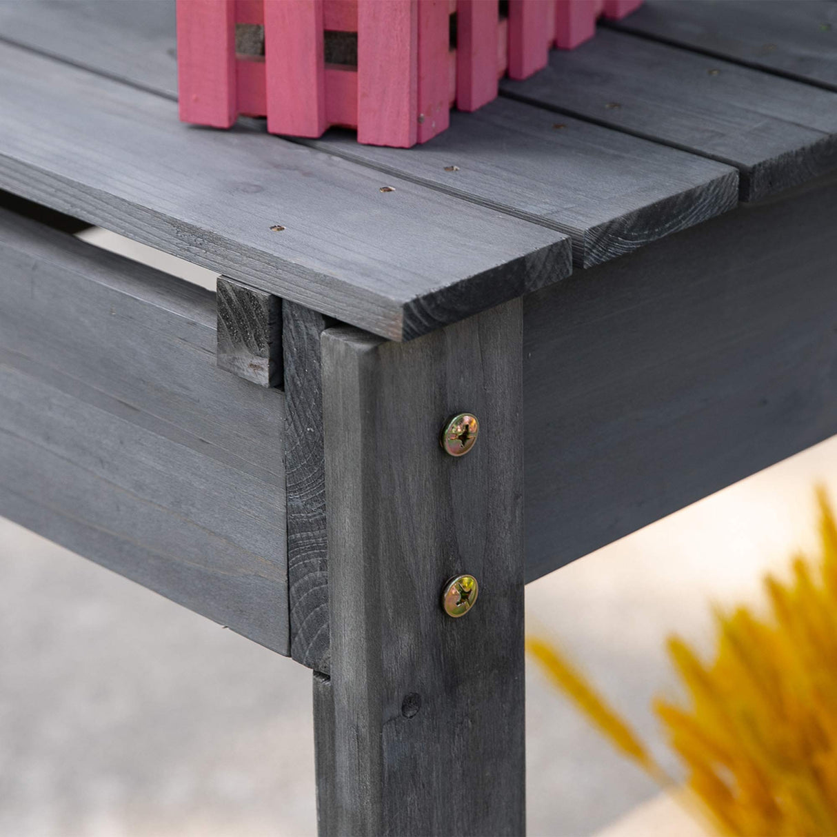 Outsunny Outdoor Potting Bench Table, Wooden Workstation with Sliding Tabletop, Storage Shelf and Dry Sink, for Greenhouse, Garden, Patio, Gray Outsunny