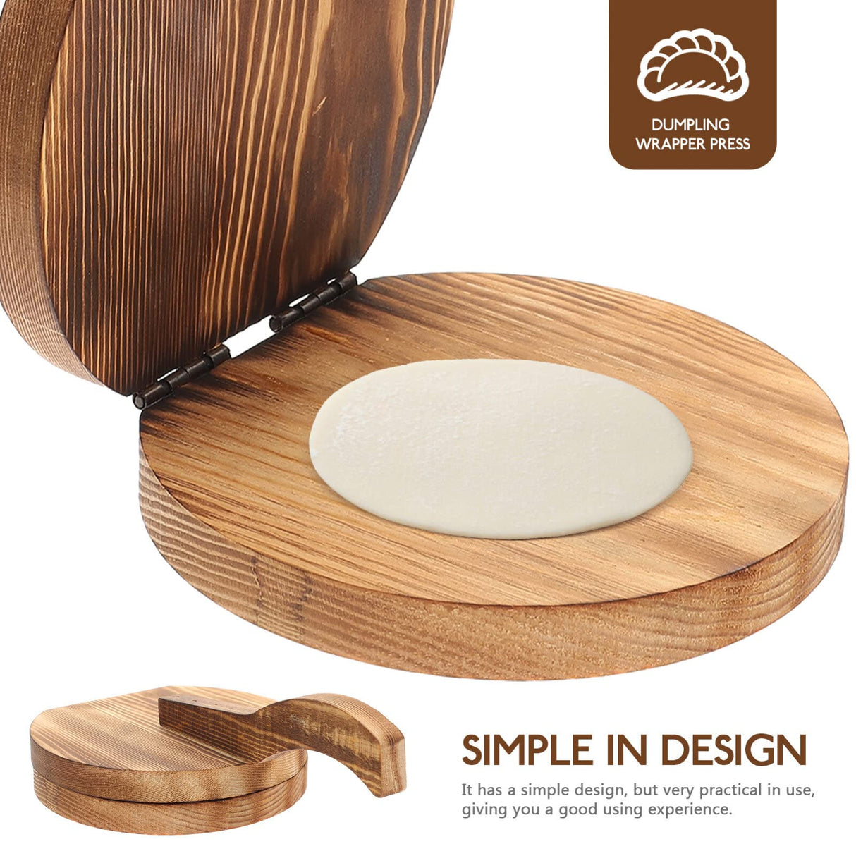 Dough Presser Dough Pressing Tool Wooden Wooden Tortilla Press Maker Manual Dumpling Wrapper Presser Kitchen Gadgets for Home Kitchen Wooden Taco Press Kichvoe