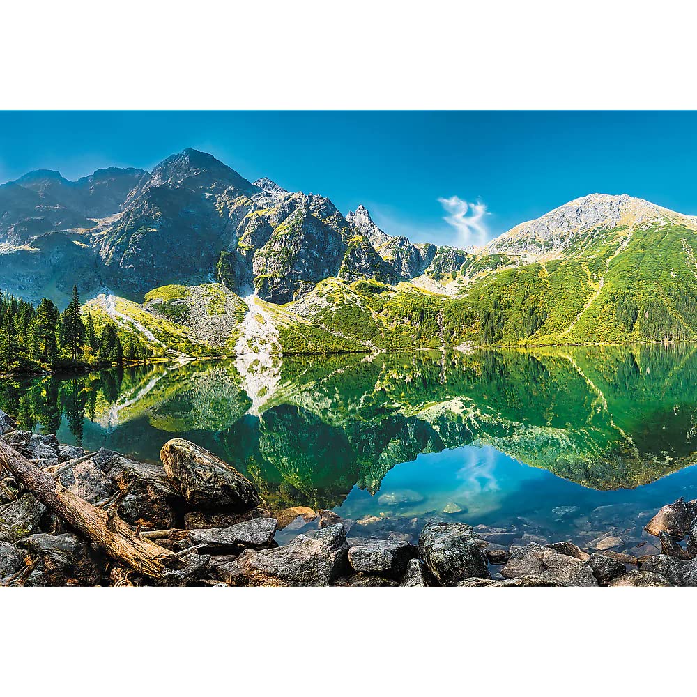 Trefl Morskie Oko Lake, Tatras, Poland 1500 Piece Jigsaw Puzzle Red 33"x23" Print, DIY Puzzle, Creative Fun, Classic Puzzle for Adults and Children from 12 Years Old Trefl