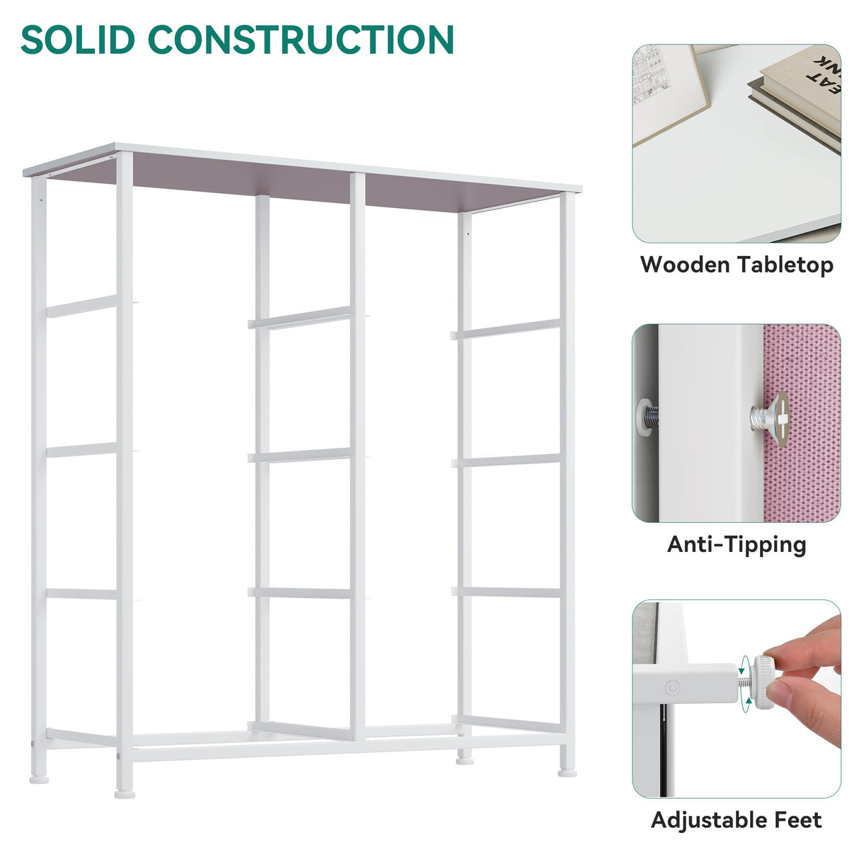 YITAHOME Fabric Dresser for Bedroom, Tall Storage Dresser with 8 Drawers, Black Dresser & Chest of Drawers, YITAHOME