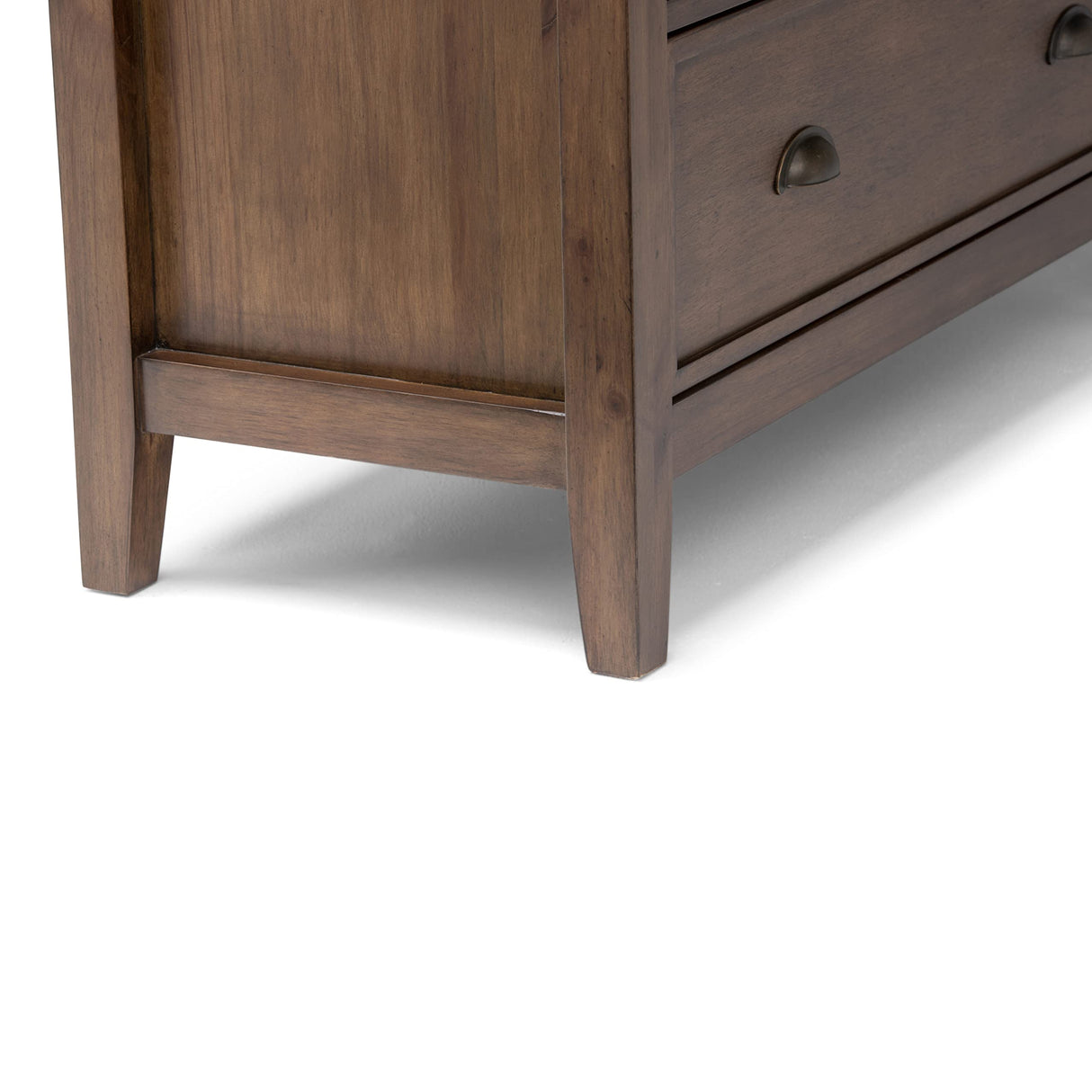 SIMPLIHOME Redmond SOLID WOOD 39 inch Wide Transitional Medium Storage Cabinet in Rustic Natural Aged Brown with 3 Small Drawers, 1 Large Drawer SIMPLIHOME