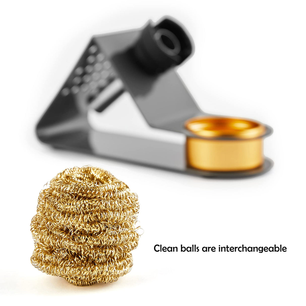 Noah Premium Soldering Iron Holder with Brass Coil Tip Cleaner, Soft Coiled Brass Tip Cleaner Kit, No Water Needed, Black Noah