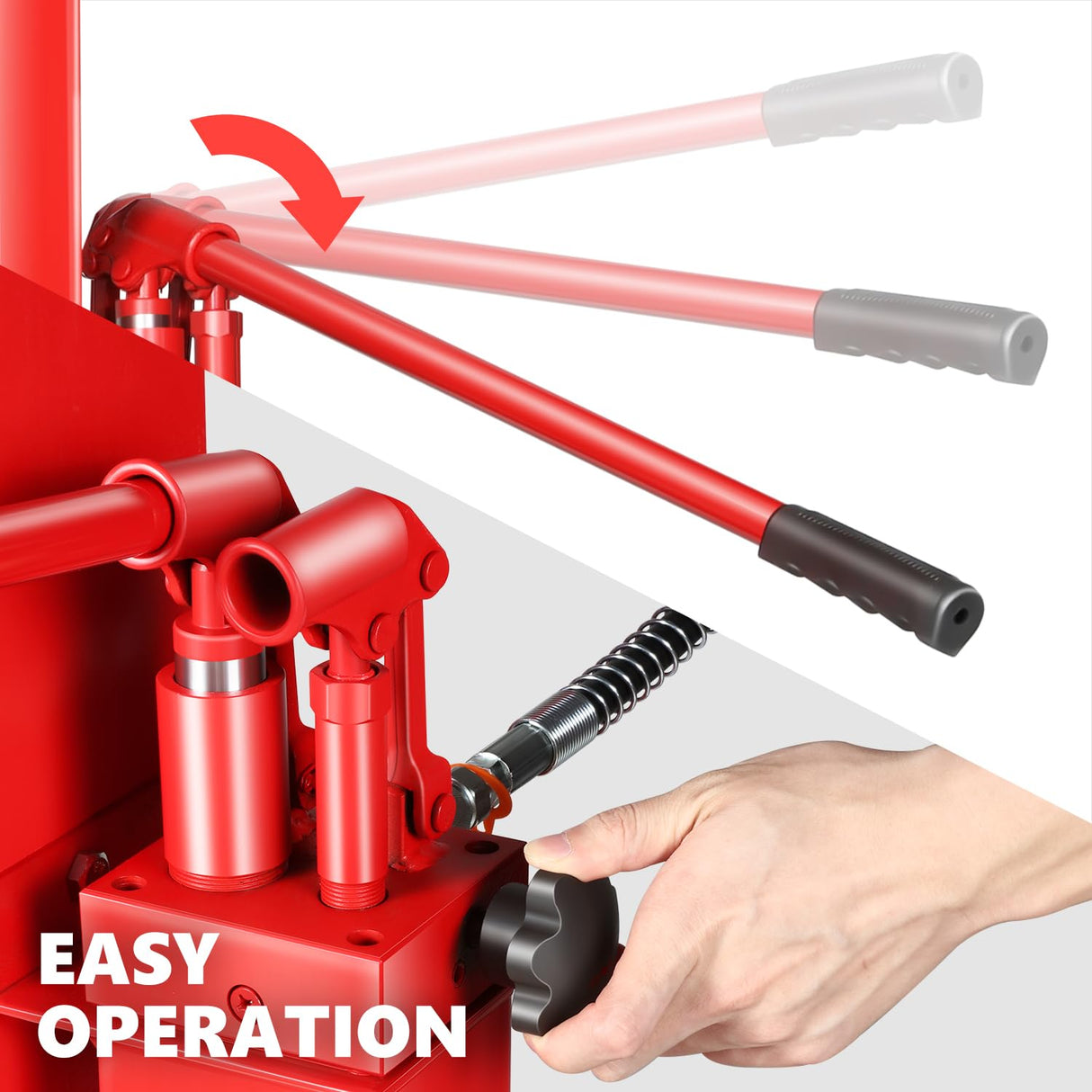 DNA MOTORING 30 Ton Manual Hydraulic Shop Press with Plates, H-Frame Garage Floor Press, 30T / 66139lbs, Adjustable Height, TOOLS-00291 DNA MOTORING