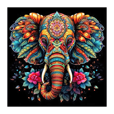 SJUTOUCI Elephant Diamond Painting Kits for Adults, Diamond Art Kits for Beginner 5D DIY Diamond Bead Art, Full Round Drill Gem Art Craft for Home Wall Decoration Gift 12x12 inch